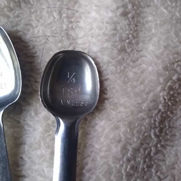 Foley style unbranded measurement spoons long handle 1 tsp 1/2 Tsp & 1/4 Tsp - Picture 8 of 8